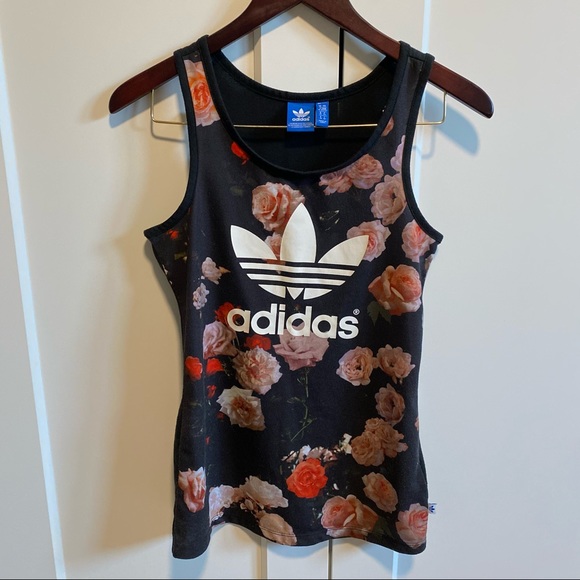 Adidas Floral Tank Top - Picture 1 of 5